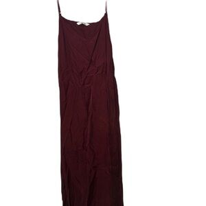 Point M Burgundy Maxi Dress M Satin Slip Dress Wedding Guest Formal Dress